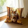 1pc Autumn Squirrel Multi-Size Optional Pillow Cover 44.98 X 44.98 Cm | Modern Style Home Decor Cushion Cover, Suitable for Sofa And Living Room Decor