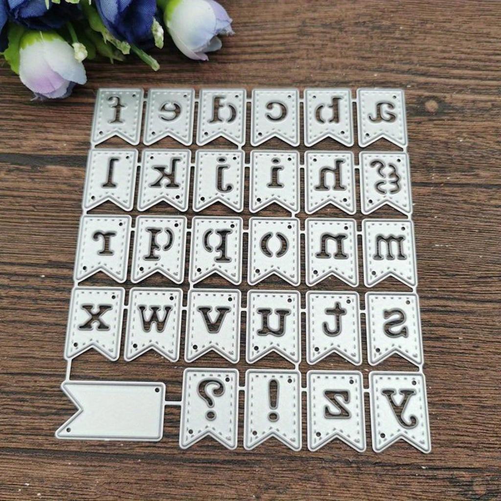 1PC Mold Letter Symbol Banner Metal Cutting Dies Stencils for DIY Scrapbooking Decorative Embossing Handcraft Die Cutting Template