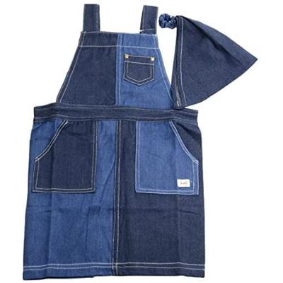 Kids Apron with Triangle Scarf Denim Box Kids Apron M (Multi)