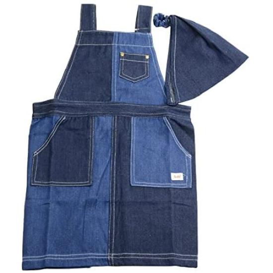 

Детский фартук с треугольным платком, джинсовый, в коробке, детский фартук M (много)