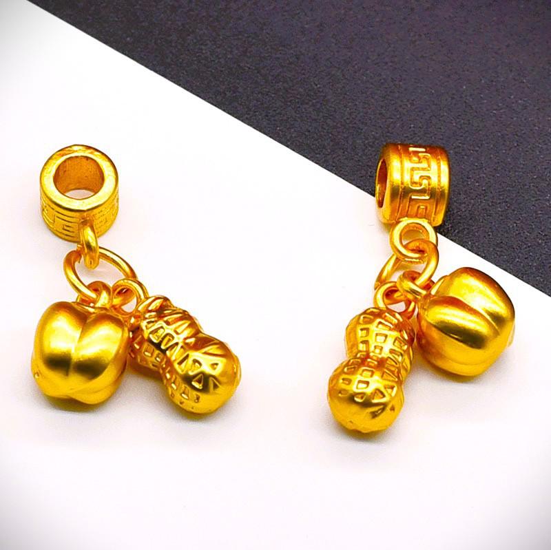 New Year Golden Sand Women's Good Fortune Necklace: Alloy Pendant for Wealth & Blessings