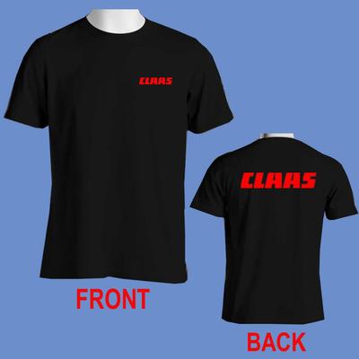 CLAAS Tractor 's Black Unisex Shirt Cotton Oversize Large Size