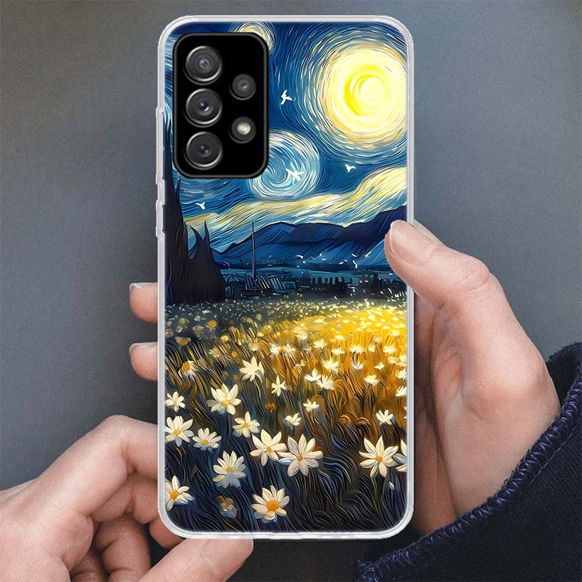 Starry Night Van Gogh Art Phone Case For Samsung Galaxy A17 A16 A56 A15 A55 A14 A54 A13 A53 A36 A35 A34 A33 A26 A25 A24 A23 A05S