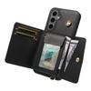 For Samsung Galaxy S24+ Crossbody Phone Case Card Holder Kickstand Leather Coated TPU Mobile Cover