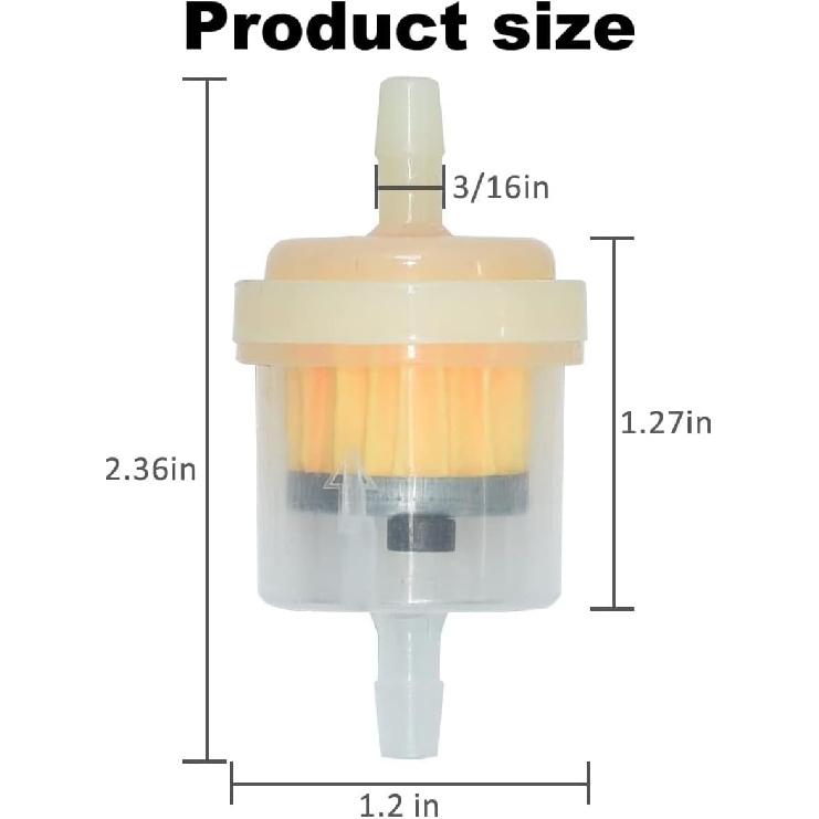 10-Pack 3/16" Magnetic Inline Fuel Filter, Universal Gas Filter for Motorcycle, ATV, UTV, Dirt Bike, Go Kart, Lawn Mower & Small Engines - Enhances
