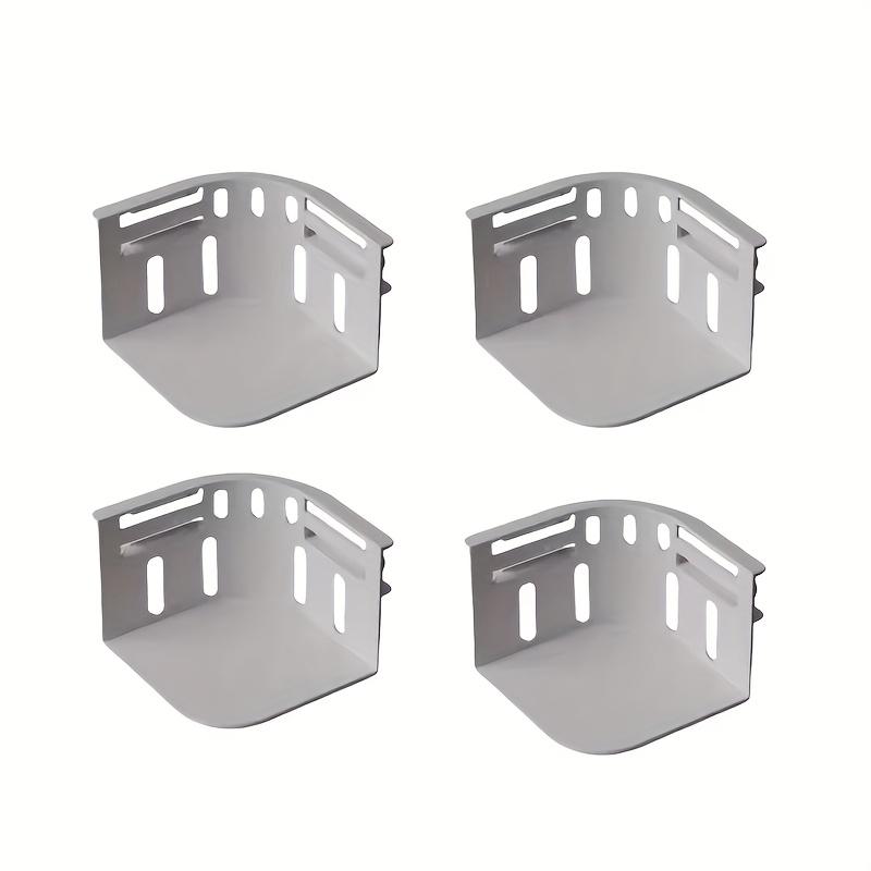 

4 шт. Регулируемые нескользящие фиксаторы для простыней из полипропилена - Надежная фиксация одеял и простыней, Многоцелевые, Пятновыводимые фиксаторы для простыней серый