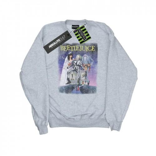 Beetlejuice Mens Distressed Poster Sweatshirt