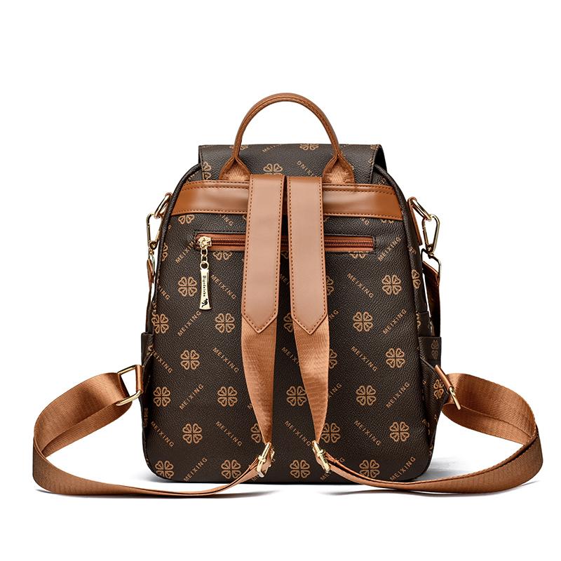 Retro Print Backpack Women's Multi-Functional Travel Small Backpack Commuter Backpack