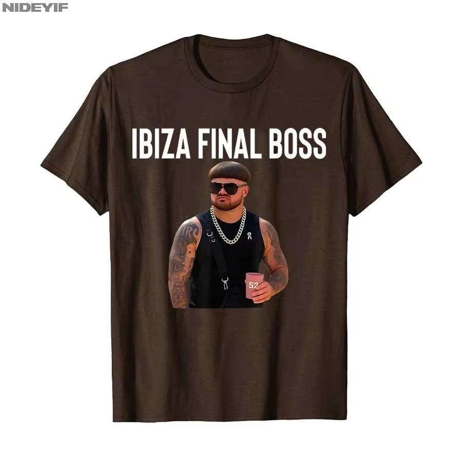 2026 Letní Vtipný Virální Bower Střih Vlasů Ibiza Finální Boss Meme Klub Letní Tričko Pro Unisex Unisex Trička S Krátkým Rukávem