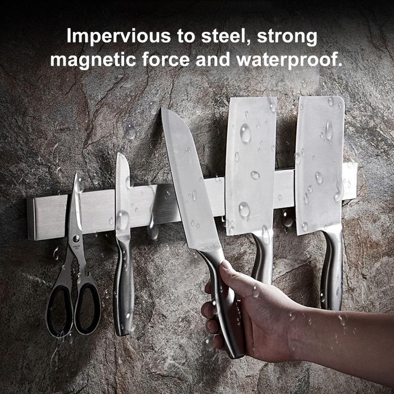 40CM 50CM Stainless Steel Knife Stand Magnetic Knife Holder Wall Block Storage Rack for Knives Kitchen Accessories Organizer