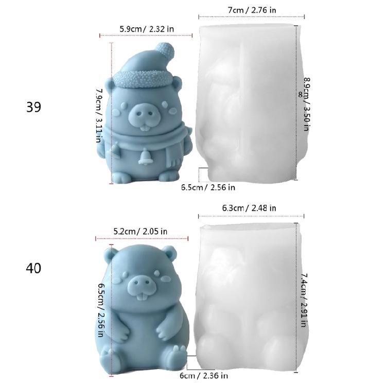 Animal Shape Silicone Molds for Epoxy Resin Handmade Candle Home Decoration Easy Demolding Silicone Soap Mould