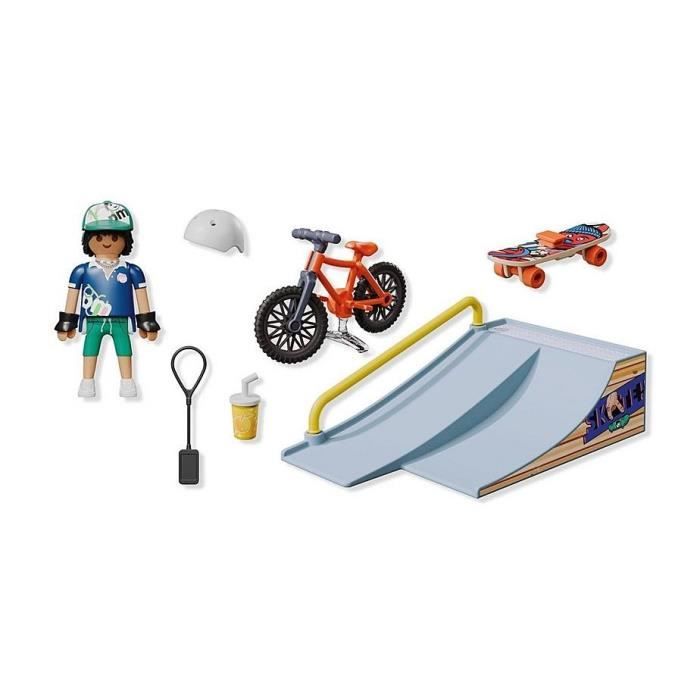 PLAYMOBIL 71798 Rider avec rampe, skate et BMX, My Life, Promo pack, 17 pièces, dès 4ans