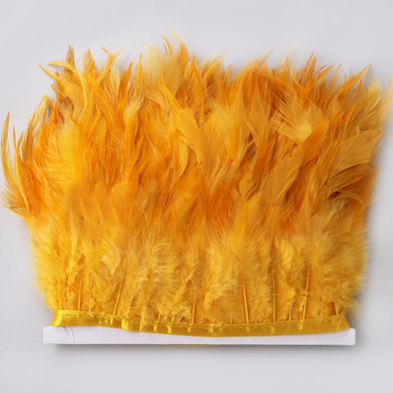 Sharp Chicken Feather Trim Fabric: White & Colored Strips, Hot Selling Cross-Border Fabric Tape.