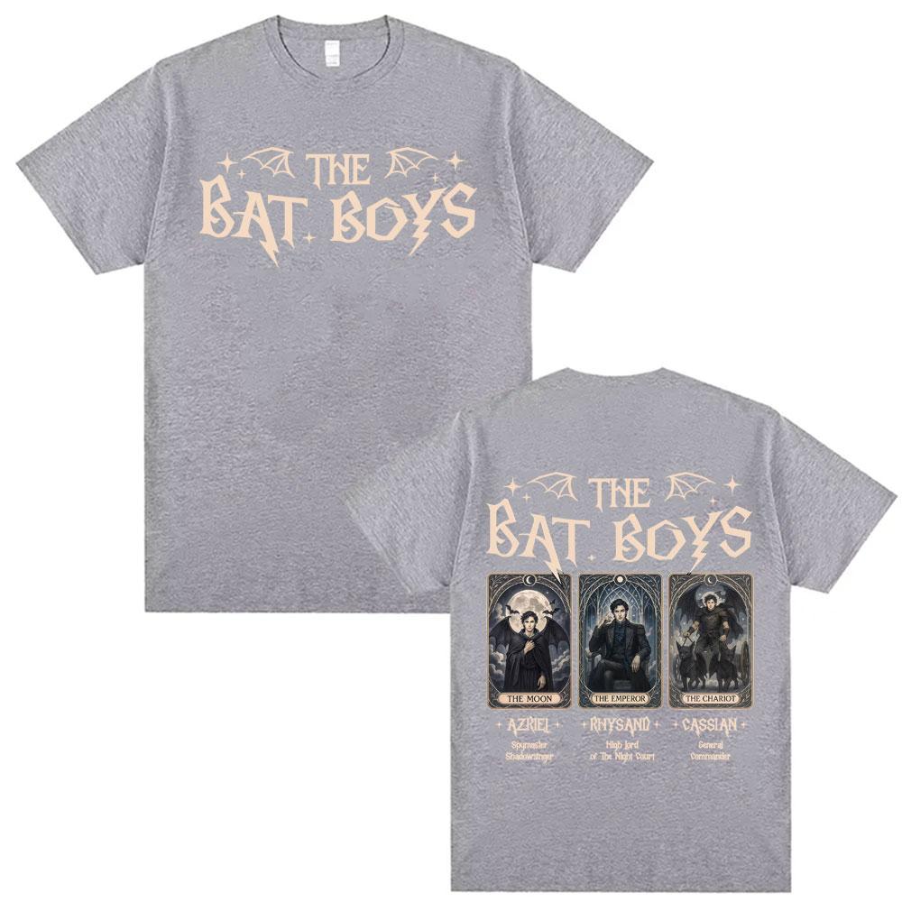 The Bat Boys Tarot Card T Shirt Tops Rhysand Cassian Azriel ACOTAR Aesthetic Tee Shirt Unisex Women High Quality Tshirt Streetwear