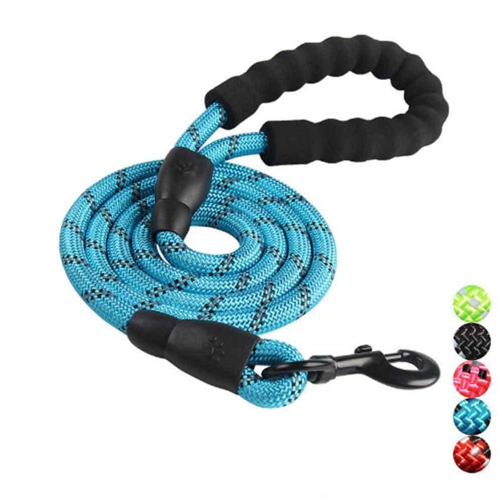 Pet dog leash set Reflective nylon round rope Adjustable dog leash