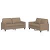 Vidaxl 2-Seater Sofa With Cushions, Cappuccino, Faux Leather