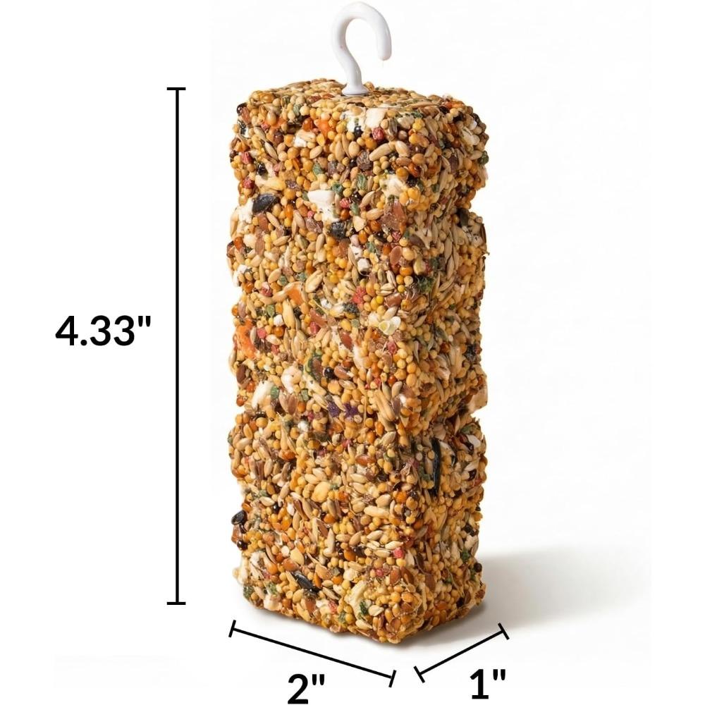 2 Pcs Natural Bird Treat Sticks - Nutritious Mixed Grains & Honey Snacks for Parakeets, Cockatiels, Lovebirds - Healthy Chewing & Foraging Cage Toy