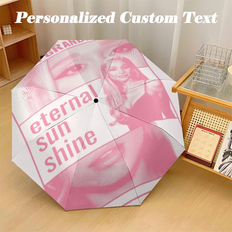 Portable Auto Folding Umbrella,Ariana Grande 8 Rib Waterproof Umbrella For Camping Commute