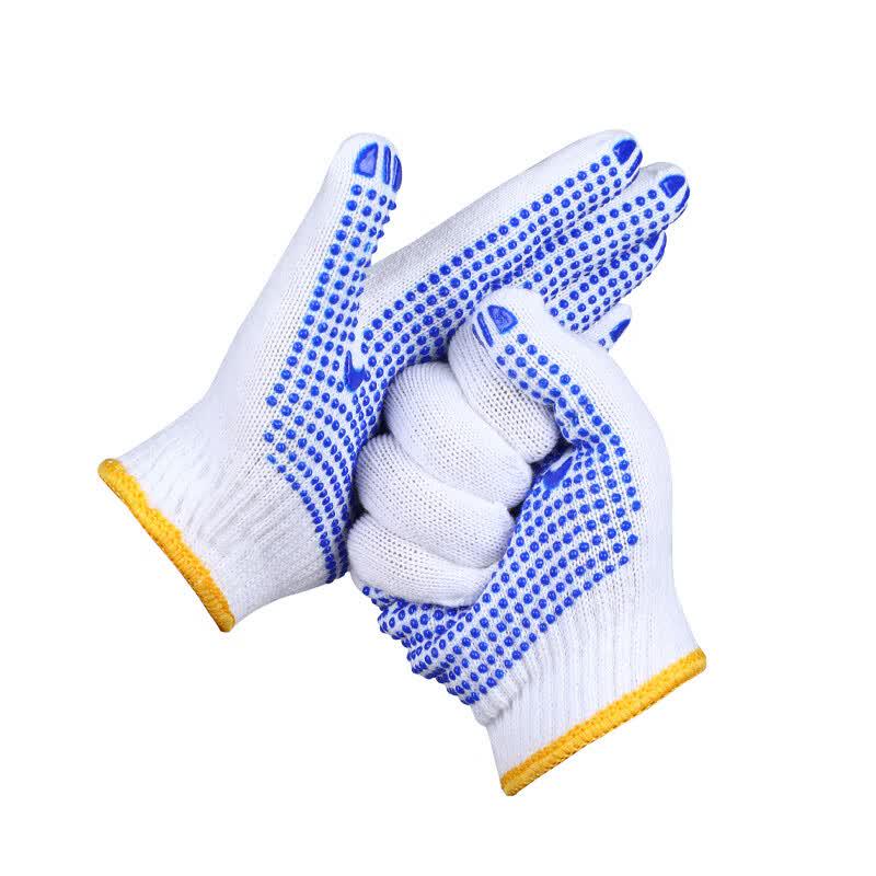 SAFEMAN Junyu 7100D Blue Dotted Plastic Gloves