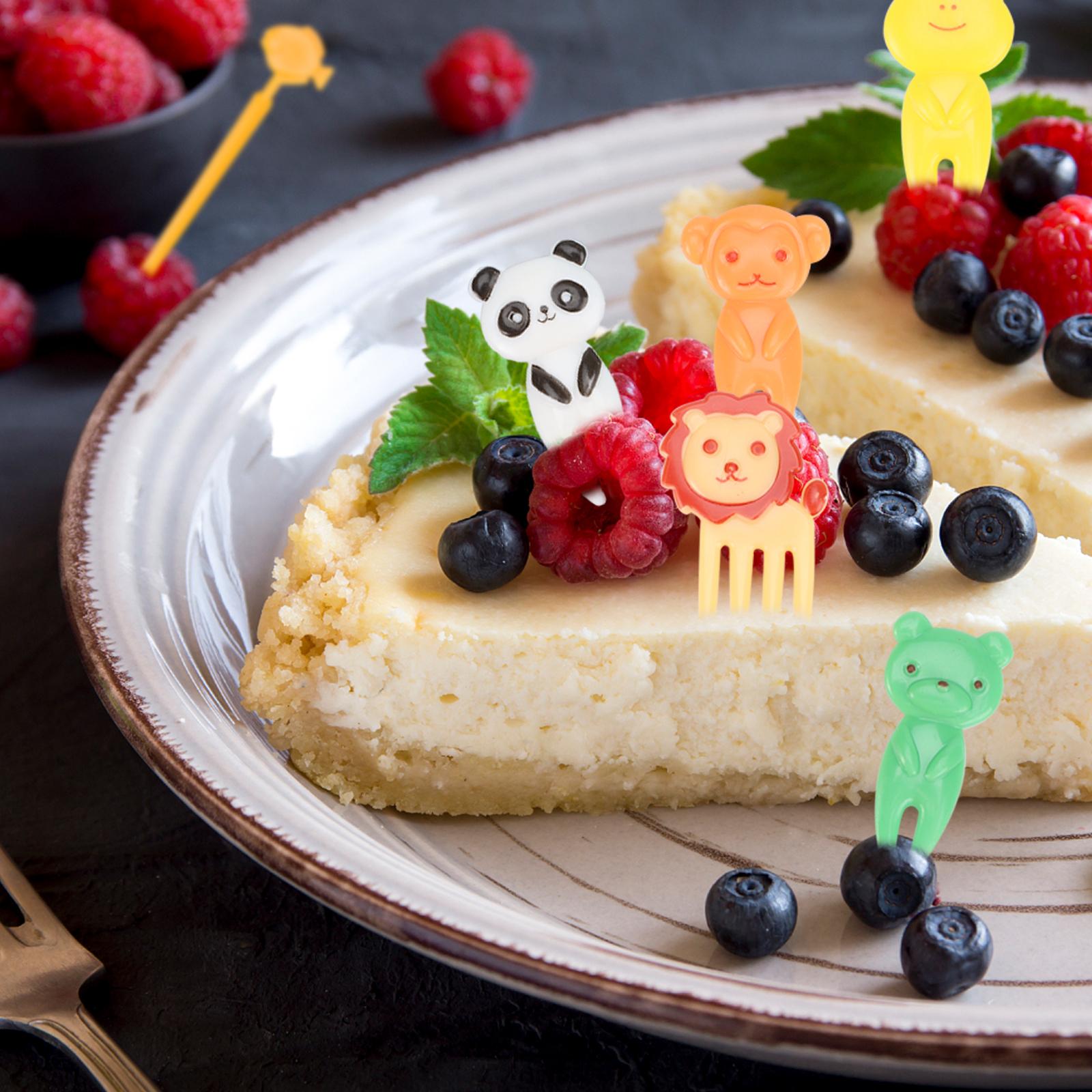 

Vanproo 105 шт., наборы для еды в виде животных и фруктов, милые зубочистки в виде животных, забавная коробка для бэнто, картинка синий