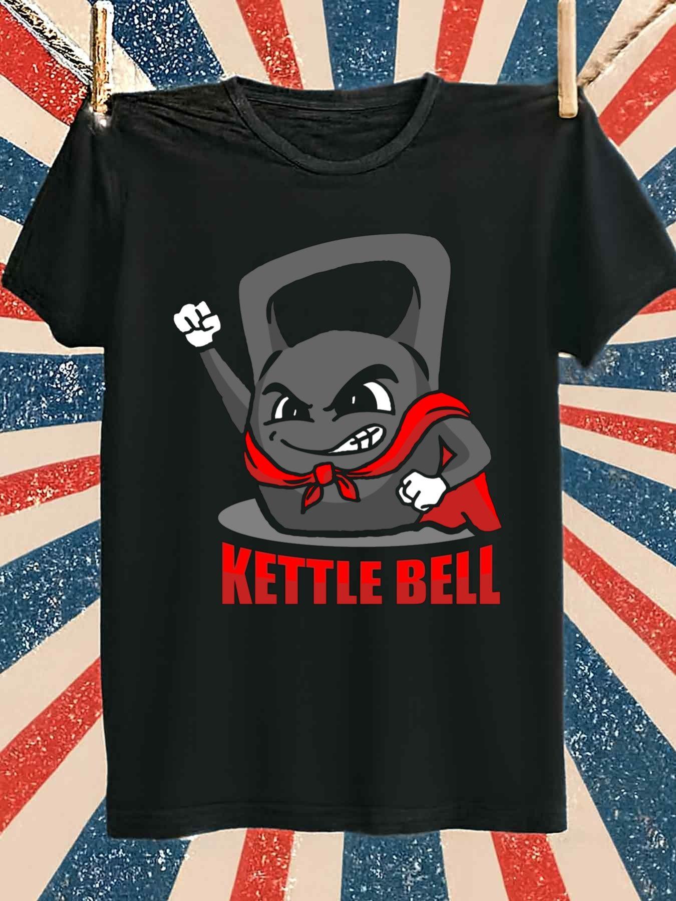 Men s T-Shirt Y2K Kettlebell Hero Gym Heavyweight Black 2XL