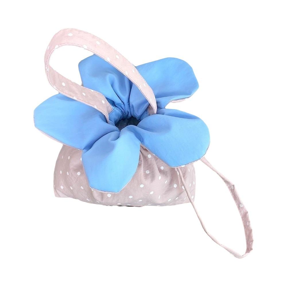 Bundle Pocket Flower Drawstring Crossbody Bag Korean Style Flower Handbag  Shopping розовый