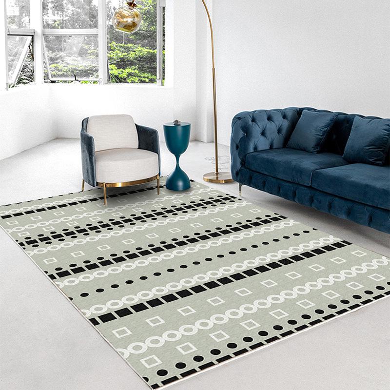 Moroccan Washable Rugs for Living Room Bedroom Large Area Non-slip Floor Mat Thickened Home Decor Carpet