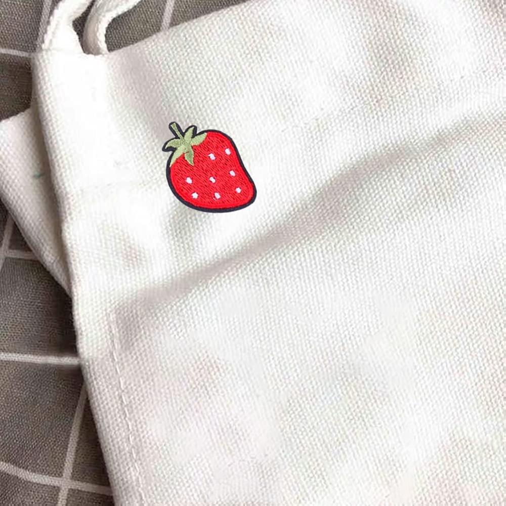 50 PCS Red Cartoon Fruit Iron On Patches 1.7x1.2inch Clothing Appliques  for Jackets Jeans