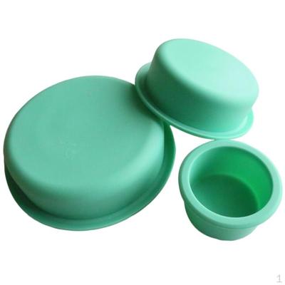 3-teilige Kuchenform, runde Silikonform, Cupcake-Backset, Dekorationswerkzeug