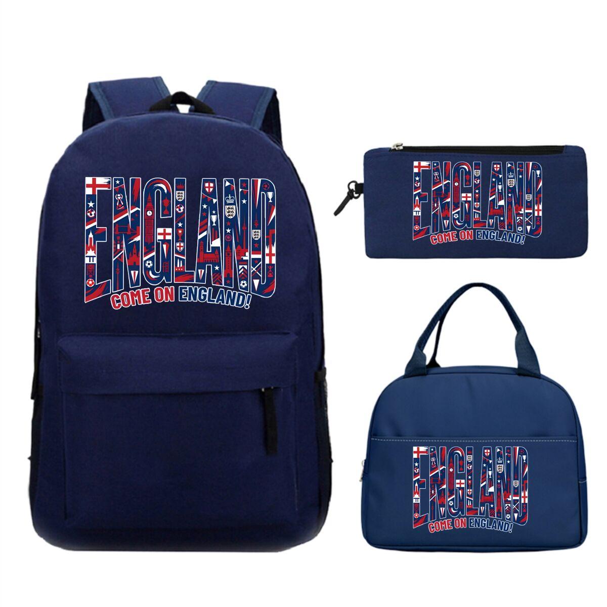 Ensemble de 3 sacs à dos inspirants nationaux pour fille garçon Sac à dos pour livre avec impression Mexique Brésil USA Sac à dos pour fan de football avec boîte à lunch