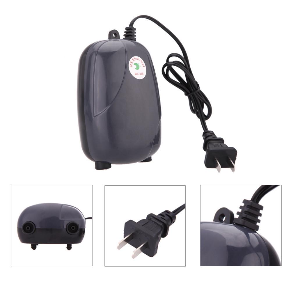 Silent Fish Tank Aeration Pump RS-390 - Aquarium Oxygen Pump & Small Aerator