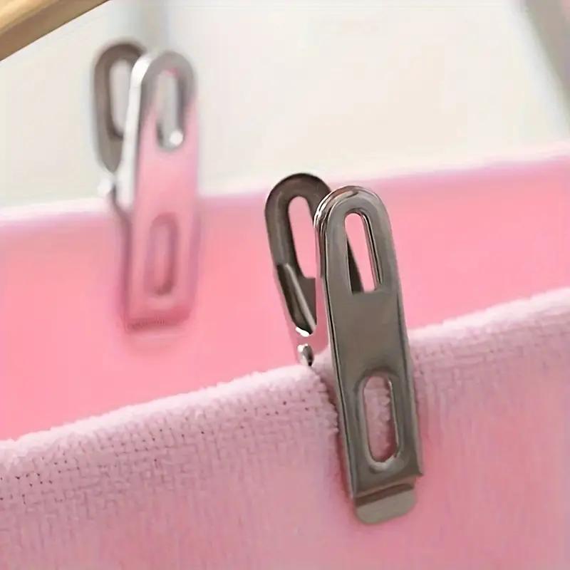 Clothes Pegs Stainless Steel Washing Clips Household Clothing Sealing Clip Windproof Clips Hang Pins Metal Clips Clamps
