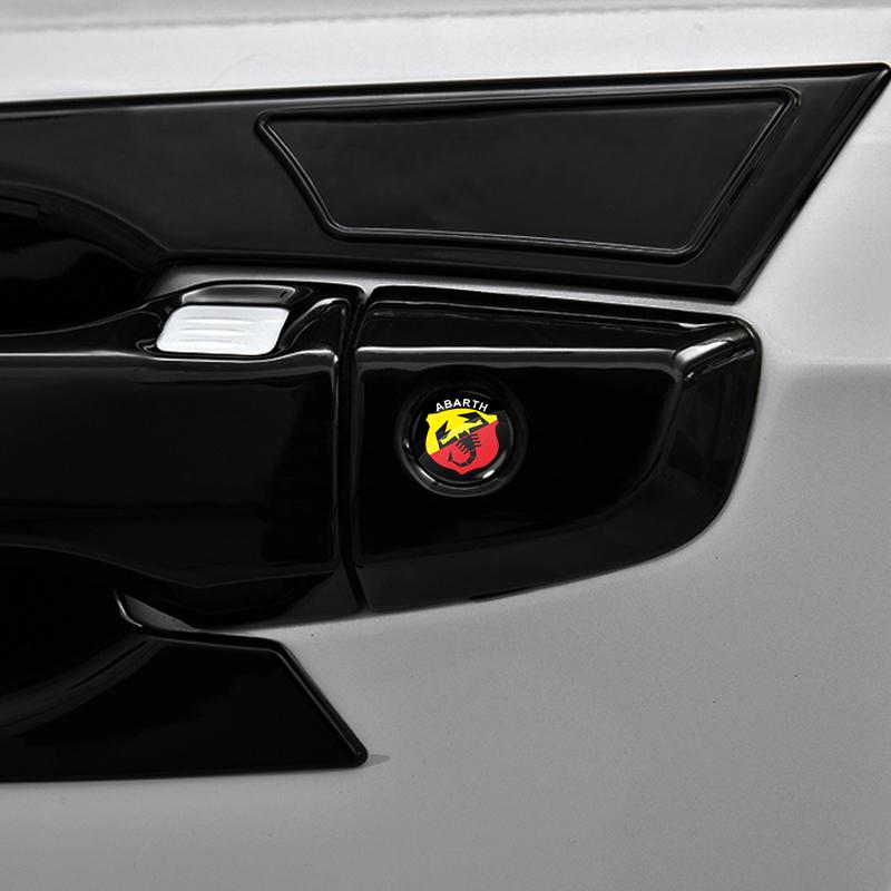2/4/6 Stück Auto Türschloss Schlüsselloch Aufkleber Auto Schlüssel Aufkleber Emblem für FIAT Abbas Abarth 500 Panda Bravo Punto Tipo Linea Ducato Freemont