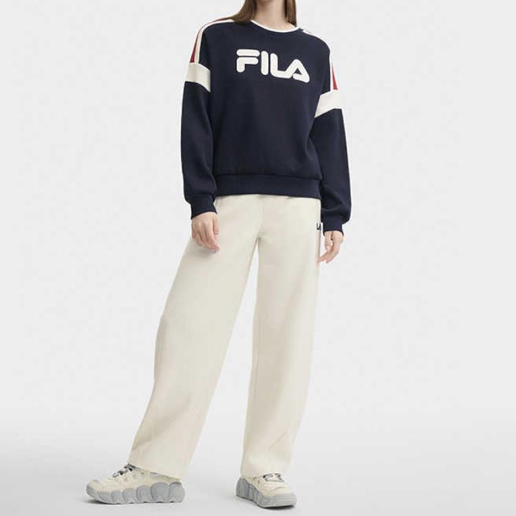 New FILA Knitted Sports Pants Women's Fresh Ivory F11W449603FIV
