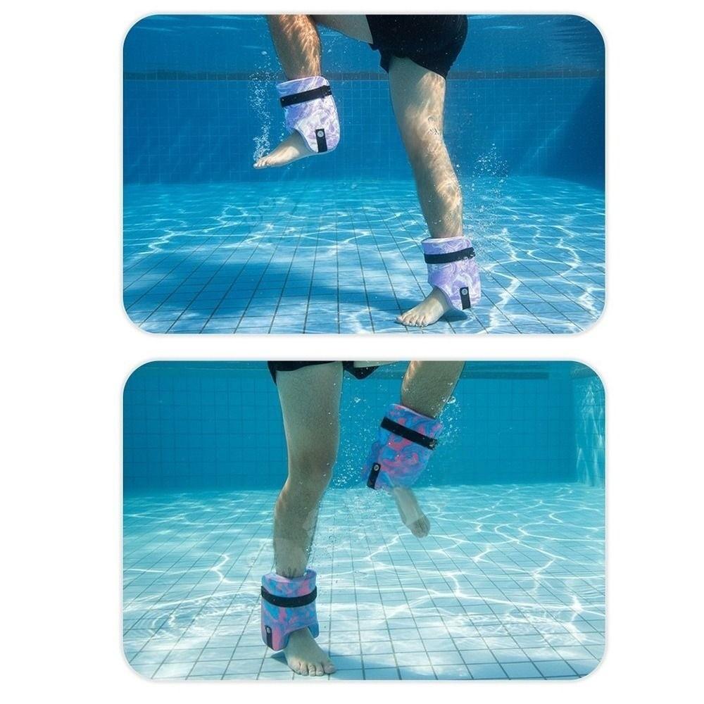 1Pair Adjustable Ankle Flotation Cuffs EVA Foam Flotation Sleeve for Pool Exercise