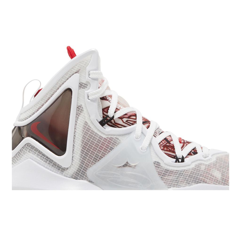 Nike LeBron 19 Grade School 'Sketch' (Unisex) White / Black / University Red Kids' Basketball Shoes DD0418 101