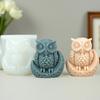 Owl Silicone Candle Mold Cute Gypsum Crafts Mold Handmade Soap Mold Artistic 3d Animal Chocolate Mould For Baking Candle Making