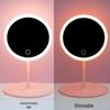 Tabletop LED Makeup Mirror with Smart Adjustable Tri-Color Lighting and One-Touch Charging