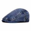 Vintage Washed Denim Korean Style Unisex Beret - Winter Sunshade Hat for Outdoor Sports (Women/Men) Berets Solid Color Casual