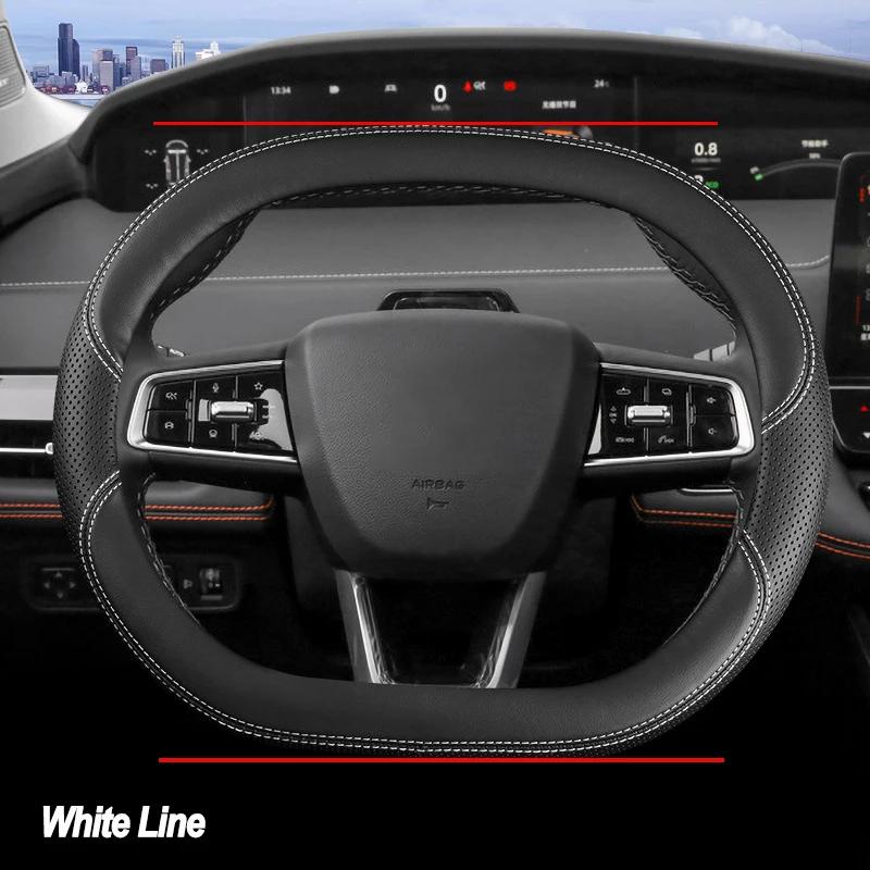 High Quality Leather Braid on Car Steering Wheel Cover for Changan Chana UNIK UNI-V CS55 Plus CS75plus CS75 Wrap Protector