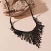 Personalized dark wind diamond-set elegant fringed necklace ins temperament collarbone necklace