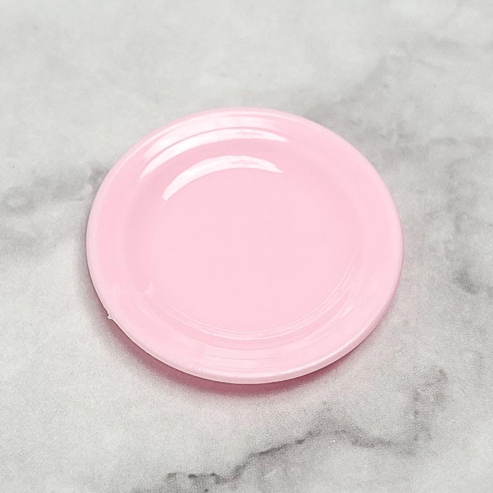 5Pcs Tableware Plastic Mini Food Plates Miniatures Miniature Colorful Dinner Plates Dollhouse