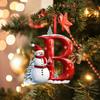 New Christmas Tree Decoration 2D Letter Pendant Acrylic 26 Letter Pendant Hanging Christmas Tree Ornament Accessories Navidad