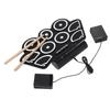 9 Pads Electronic Drum Set Silicone and ABS USB MIDI Interface Roll Up Drum Pad with 2 Drumsticks 2 