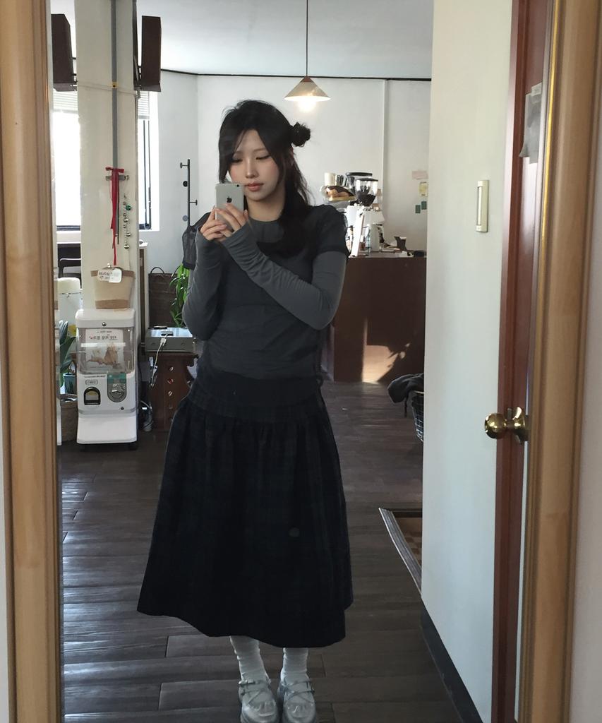 MIXXO Check Midi Skirt_Miwwhg116C Miwwhg31Qc Miwwhg50Qc