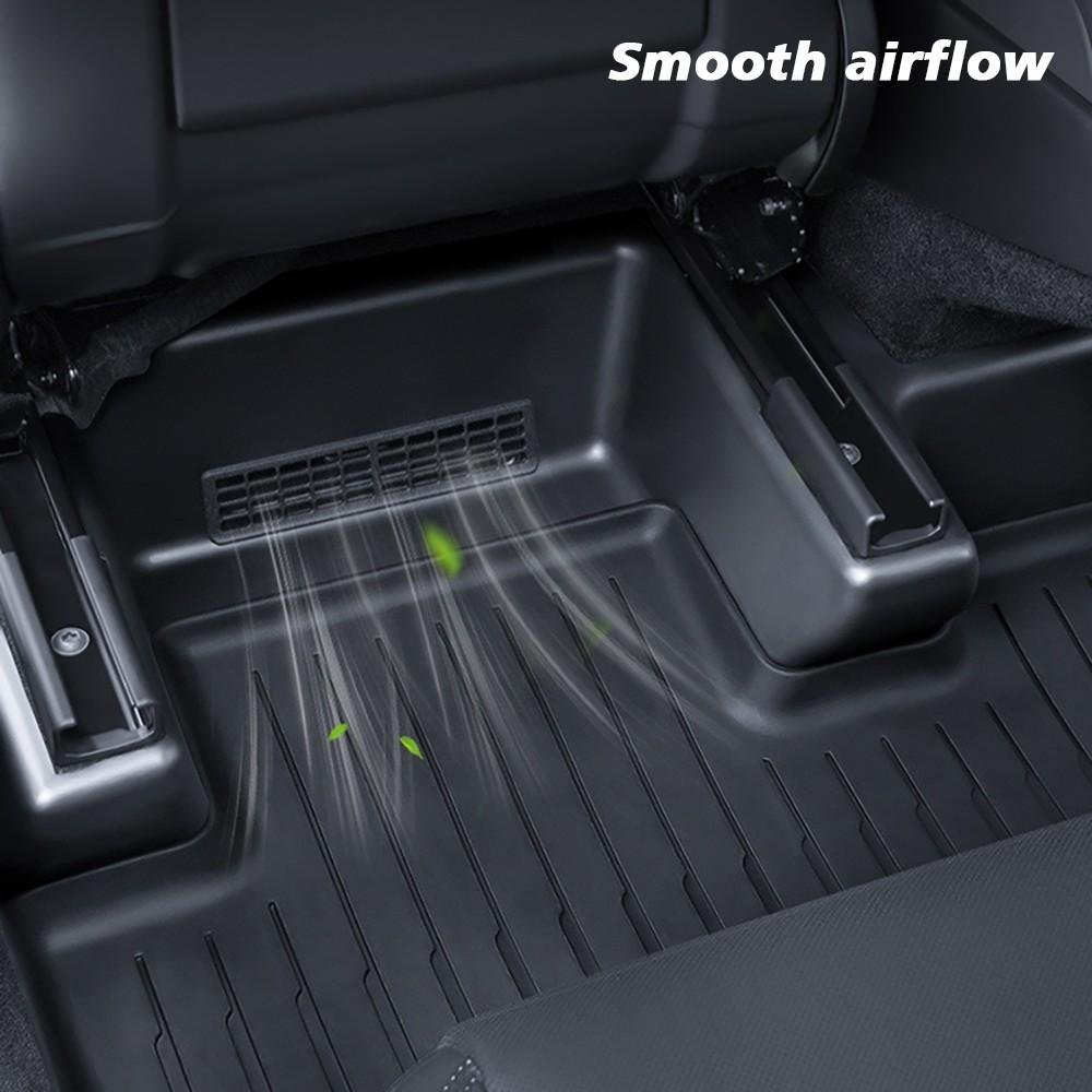 For Tesla New Model Y Juniper 2025 Launch TPE Underseat Protector Center Console Side and 2nd Row Kick Cover Air Vent