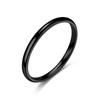 2mm Minimalist Titanium Steel Couple Rings – Smooth Surface Simple Design Ring for Women and Men