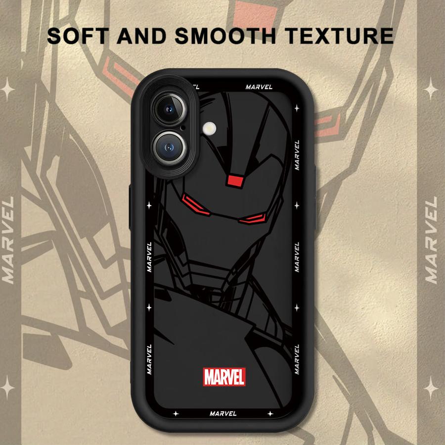 Marvel Spiderman Ironman Hülle für iPhone 16e 13 12 11 Pro Max 15 16 14 Plus XS Max XR 17 Air Weiche Abdeckung