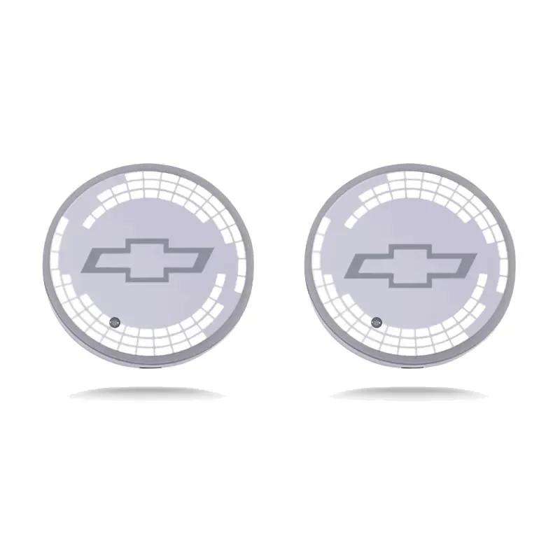 Skirta Chevrolet CRUZE SILVERADO AVEO Cavalier IMPALA MALIBU SPARK TRAX LED automobilio puodelio laikiklio šviesa vandens puodelio laikiklio kilimėlis aplinkos apšvietimas