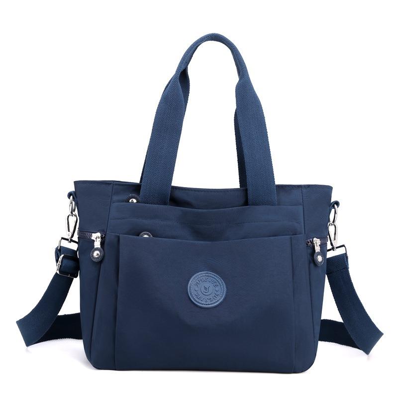 Autumn Nylon Women's Double Shoulder Shoulder Messenger Bag Medium Old Portable Mother Large Capacity Tote Tote Bag